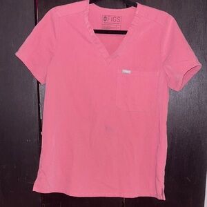 Figs Rose Quartz V-Neck Scrub Top
